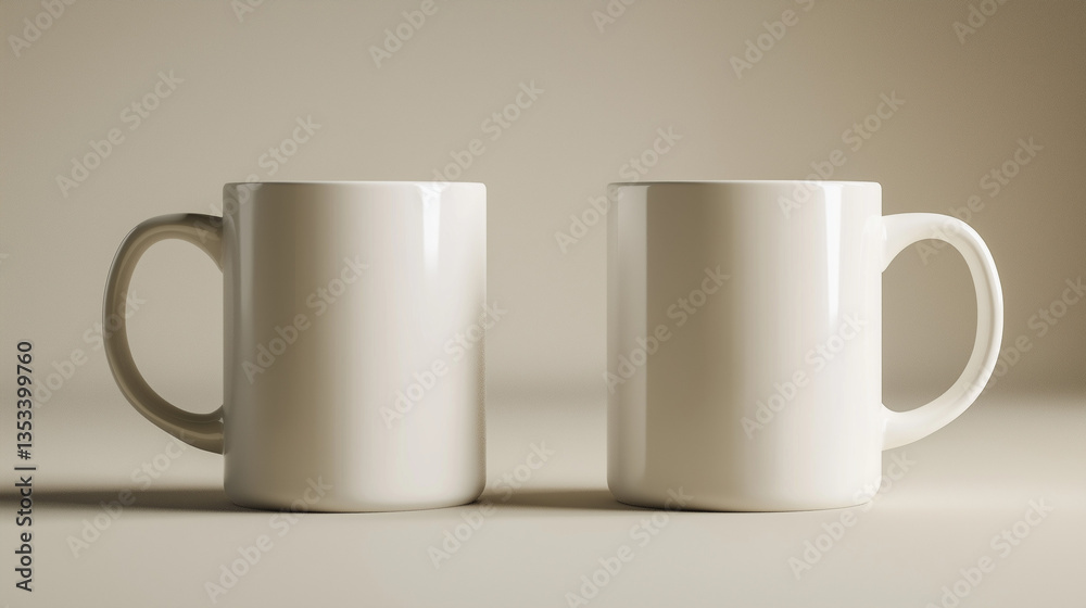mockup two cup on plain ackground mockup two cup on plain ackground
