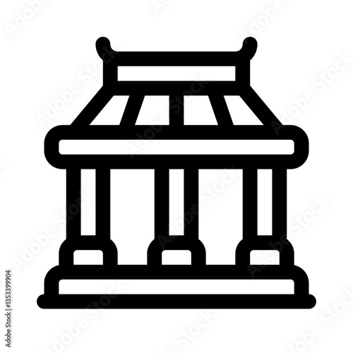 Temple Line Icon. Single icon, line vector icon