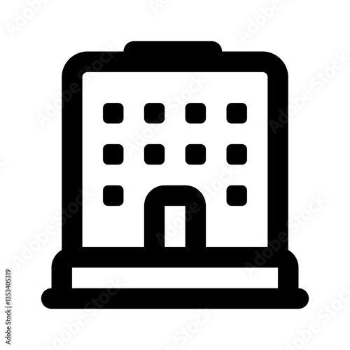 Hotel Simple Line Icon. Single icon, line vector icon