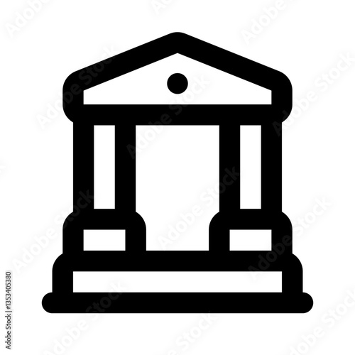 Museum Simple Line Icon. Single icon, line vector icon