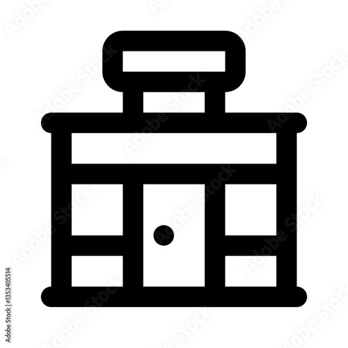Supermarket Simple Line Icon. Single icon, line vector icon