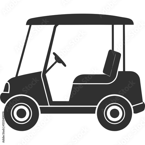 golf cart  silhouette vector illustration