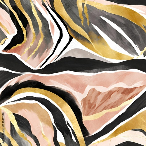 Abstract waves marble design wallpaper