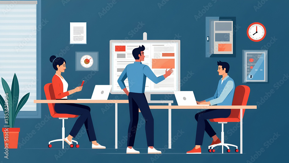 Flat vector business mobile application developer and graphic design team working concept concept as Vector illustration of a mobile app developer and design team collaborating showcases creativity an Flat vector business mobile application developer and graphic design team working concept concept as Vector illustration of a mobile app developer and design team collaborating showcases creativity an