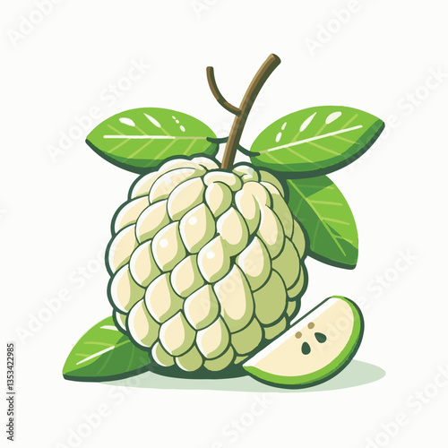 fruit, tropical, healthy, food, fresh, organic, nature, sweet, background, green, vegetarian, ripe, delicious, diet, vitamin, freshness, exotic, juicy, custard apple, nutrition, custard, tasty, agricu
