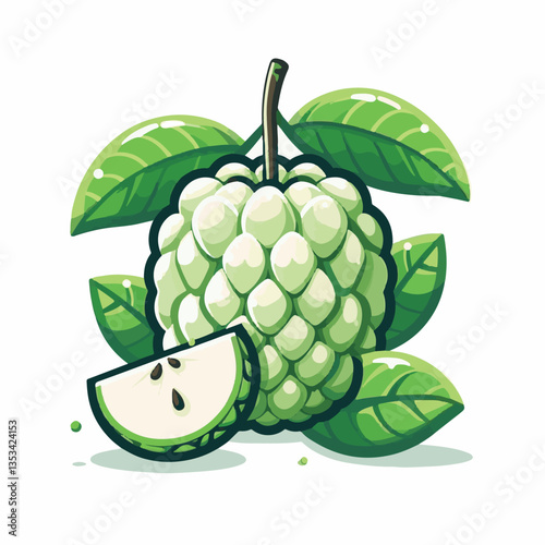 fruit, tropical, healthy, food, fresh, organic, nature, sweet, background, green, vegetarian, ripe, delicious, diet, vitamin, freshness, exotic, juicy, custard apple, nutrition, custard, tasty, agricu