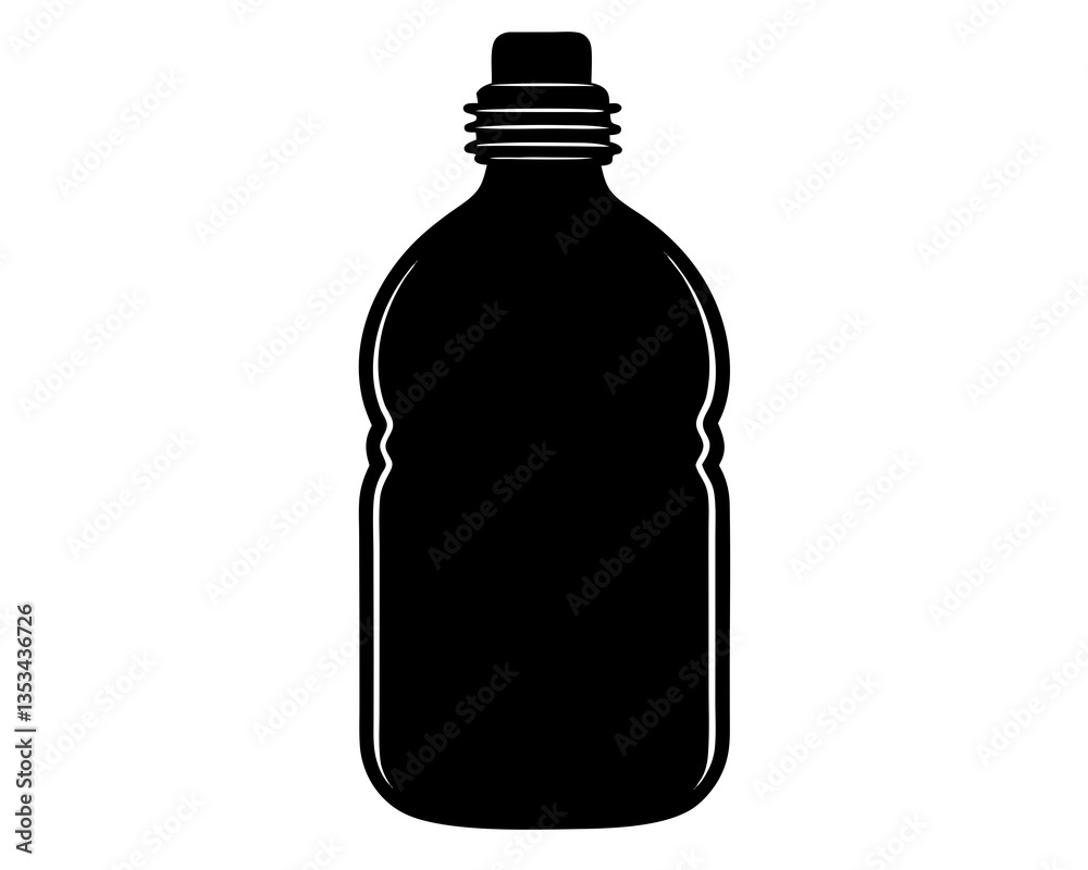 Water Bottle silhouette vector illustration Water Bottle silhouette vector illustration