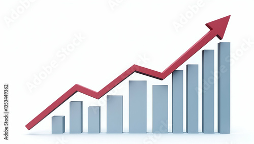 Flat Abstract financial chart featuring uptrend line graph and arrow in stock market on white background representing financial growth and investment success. concept as Abstract financial chart with Free Download Flat Abstract financial chart featuring uptrend line graph and arrow in stock market on white background representing financial growth and investment success. concept as Abstract financial chart with - GFXLoad