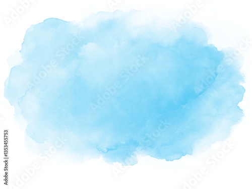 watercolor blue sky background. watercolor background with clouds.