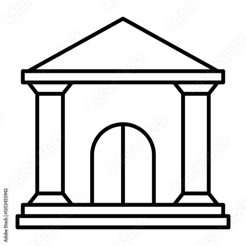 Museum outline icon