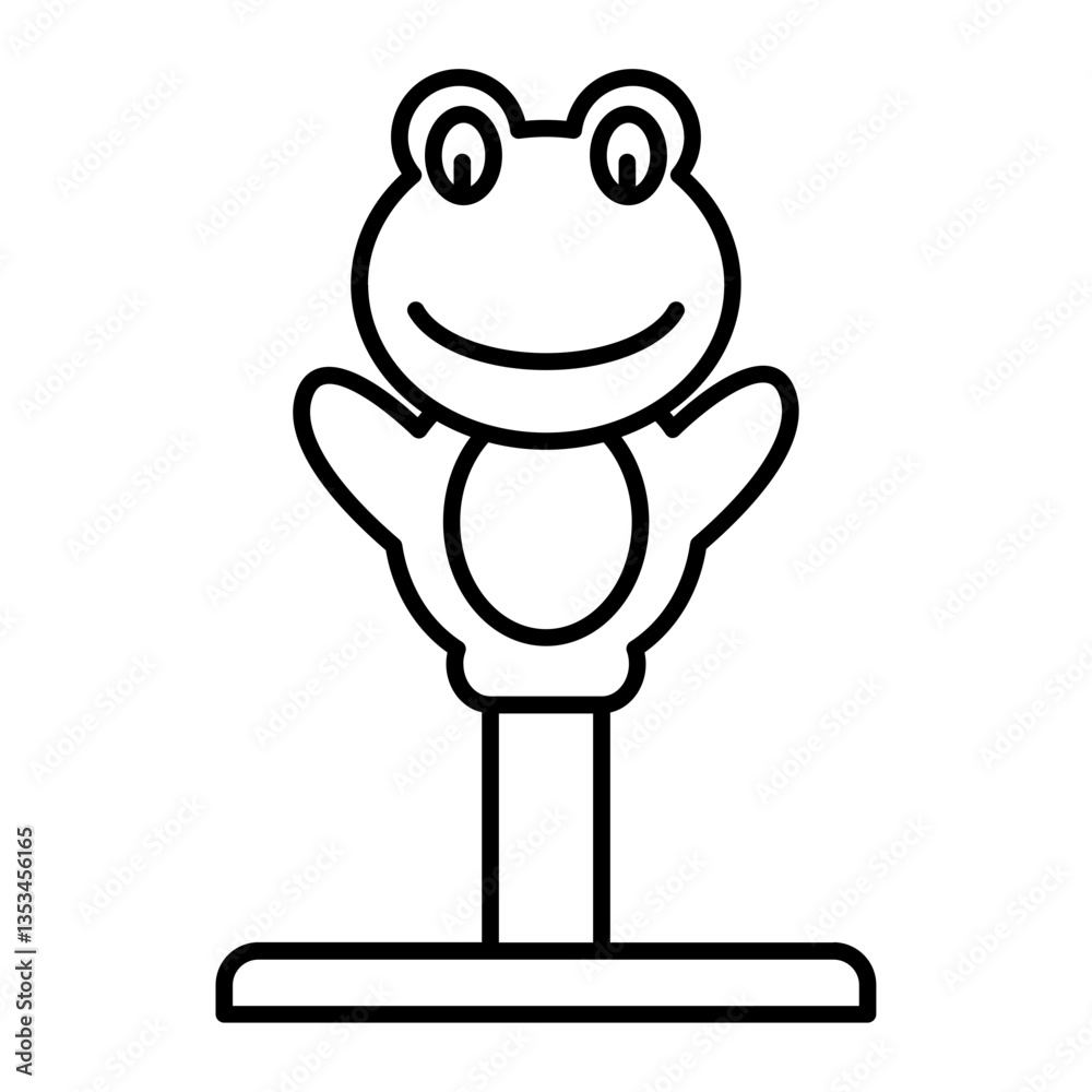 Obraz premium Puppet outline icon