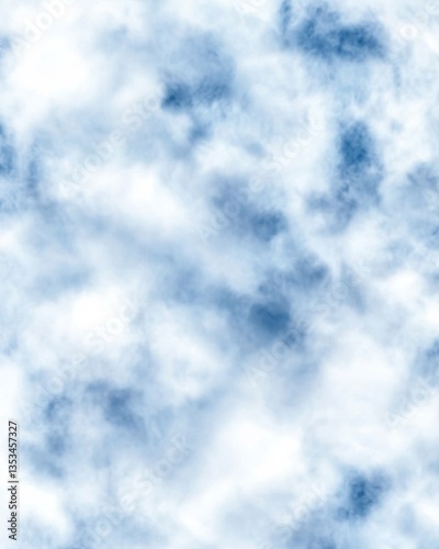 A serene abstract pattern of soft blue and white clouds, creating a calming and airy atmosphere.