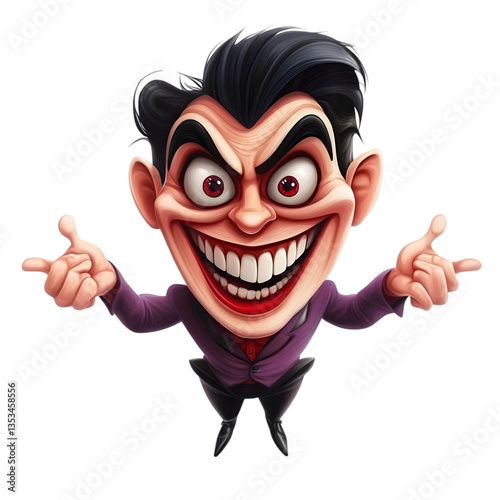 Wallpaper Mural Cartoon Villain Character Portrait With Wide Smile And Open Hands Torontodigital.ca