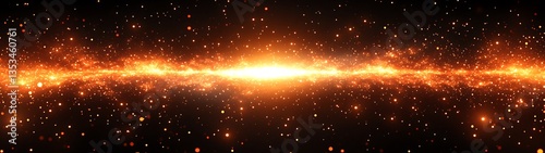 A bright glowing galaxy filled with numerous stars in space