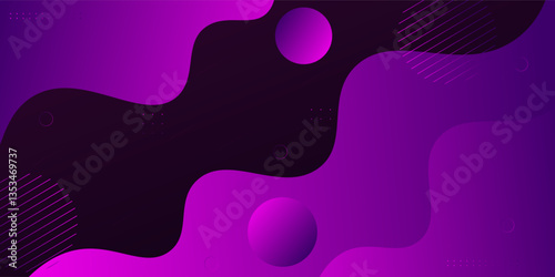 Abstract and realistic 3D wavy dark purple background. Modern wave shape pattern design. Vector Eps10