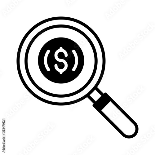 Searching money icon