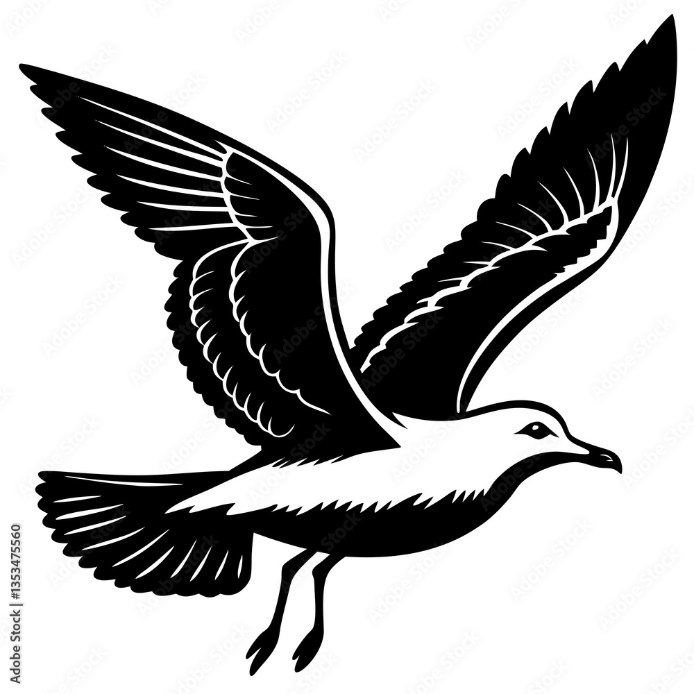 Obraz premium Seagull Silhouette