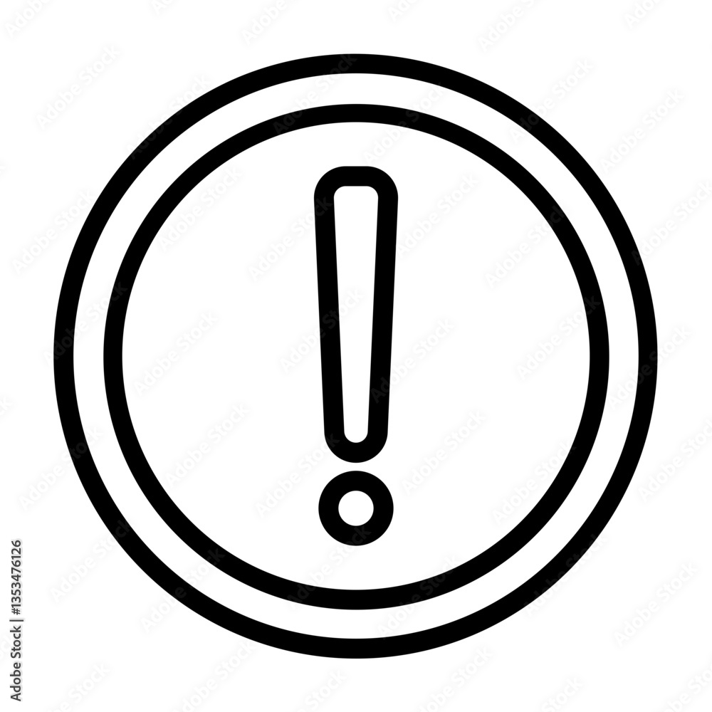 Panic Button Vector Line Icon Design Panic Button Vector Line Icon Design