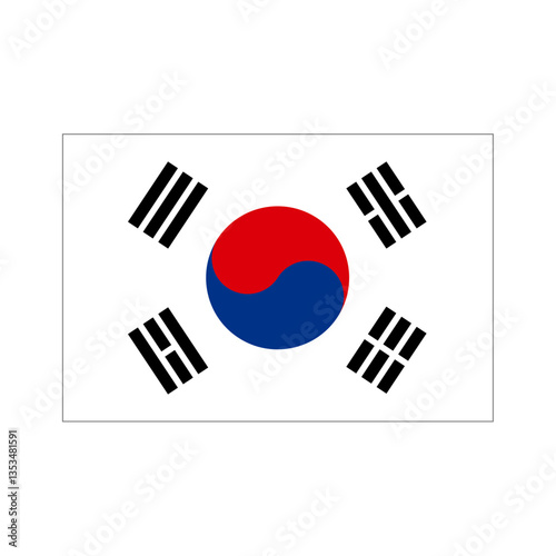 대한민국 태극기 벡터 일러스트