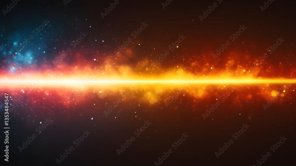 Fiery cosmic beam clashes in dark space Fiery cosmic beam clashes in dark space
