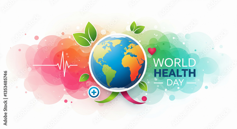 Naklejka premium Global Healthcare and Medical Support Concept for World Health Day