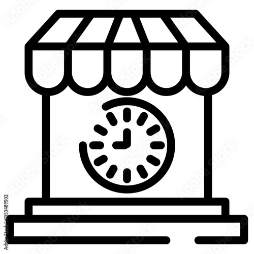 Store operating hours icon