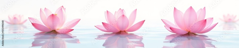 Exquisite lotus flower pattern in soft pastel colors on a white background, flower, vector, elegant Exquisite lotus flower pattern in soft pastel colors on a white background, flower, vector, elegant