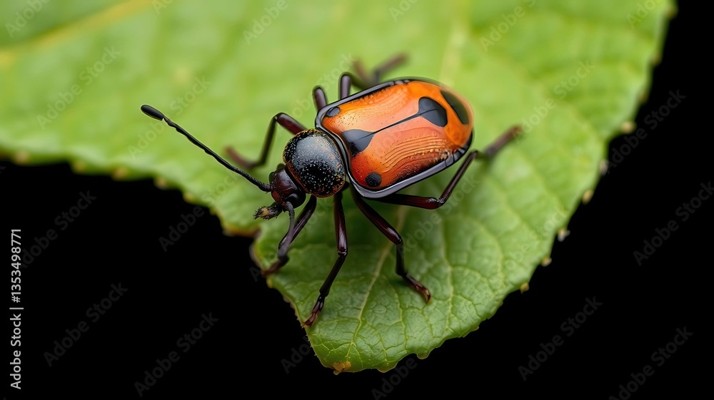 Naklejka premium bug on a leaf