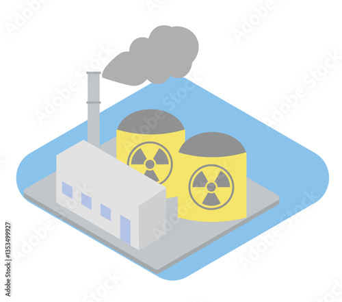 原子力発電所のイメージのイラスト
