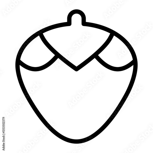 Strawberry Gummies Vector Line Icon Design