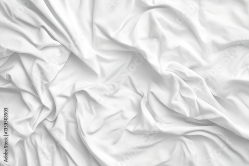 white wrinkled bedding sheet fabric