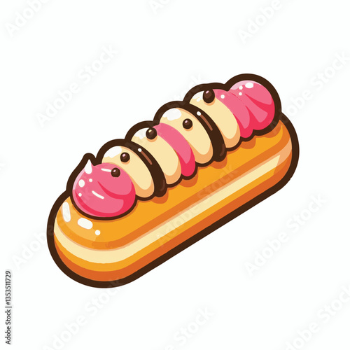 food, cake, bakery, pastry, eclair, gourmet, delicious, sweet, dessert, french, tasty, snack, fresh, background, cream, chocolate, white, cuisine, breakfast, sugar, meal, closeup, profiterole, baked, 