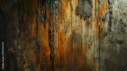 Close Up of the Texture and Grain on an Old Weathered Surface