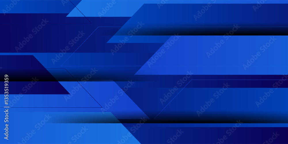 Obraz premium Abstract overlapping shapes on blue 3D background. Elegant pattern in liquid blue color with stripes. Vector Eps10