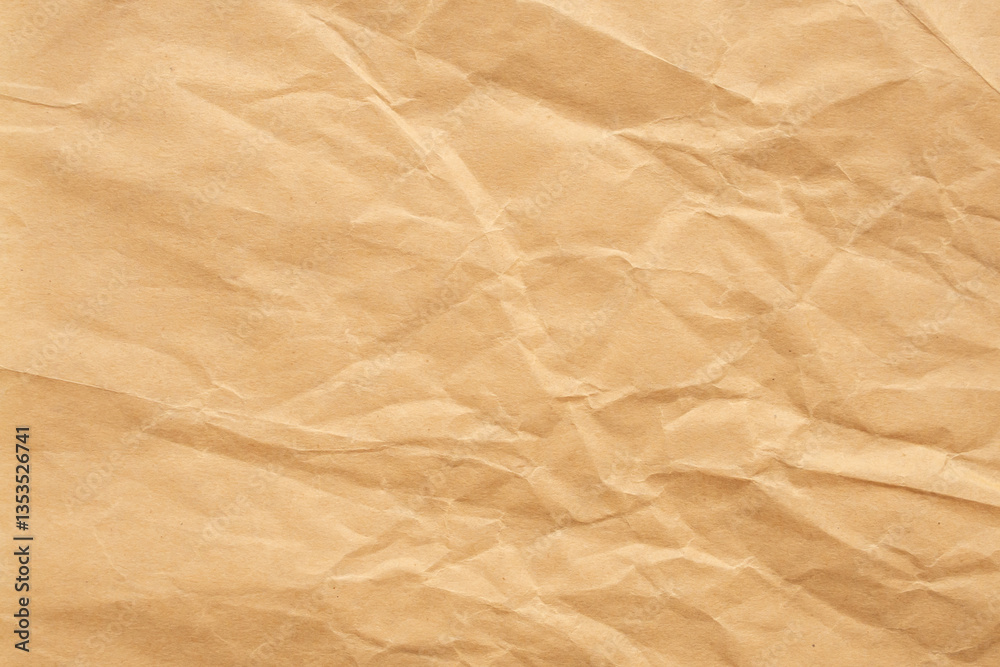 Fototapeta premium Abstract crumpled and creased recycle brown paper texture background