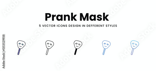 Prank Mask  vector icons set stock illustration