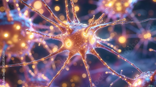 Macro photography, DNA Glowing Abstract Starry Light Background with Sparkles and Holiday Vibes