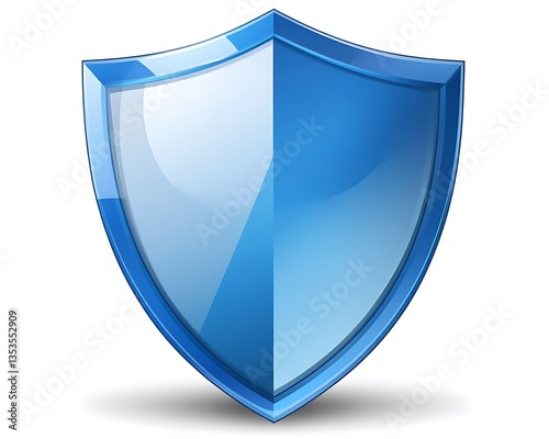 Blue Shield Icon.