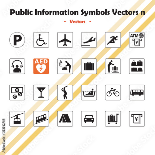 Public Information Symbols Vectors Collectionn