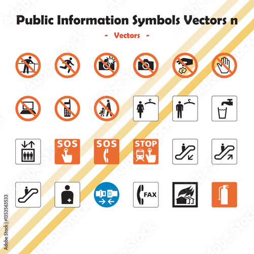 Public Information Symbols Vectors Collectionn