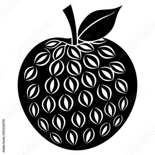 Fruit pattern design silhouette vector illustration 