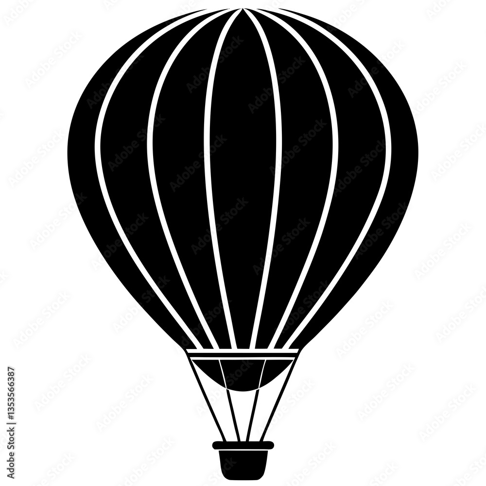 Fototapeta premium Hot air balloon floating in the sky vector illustration 