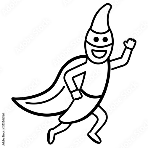 Banana superhero saving the day