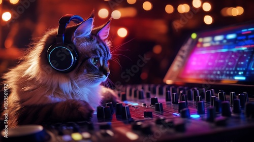 Cool Cat DJ: A Feline Music Maestro