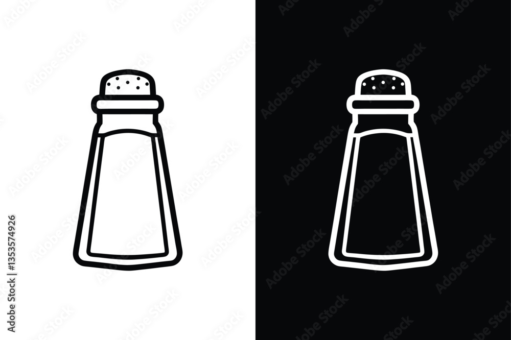Minimalist Salt Shaker Vector. Perfect for Food & Seasoning Illustrations Minimalist Salt Shaker Vector. Perfect for Food & Seasoning Illustrations