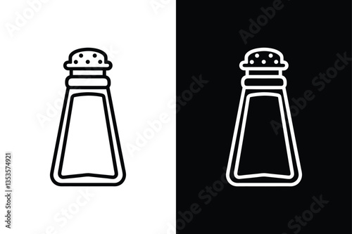 Salt & Pepper Shaker Icon. Modern Line Art for Kitchen Utensils