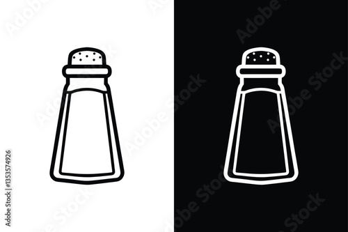 Minimalist Salt Shaker Vector. Perfect for Food & Seasoning Illustrations