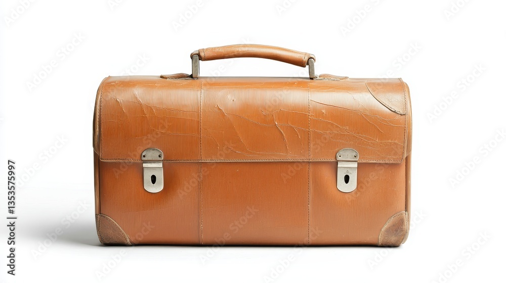 Classic brown leather briefcase with elegant design perfect for professionals and business use in various settings Classic brown leather briefcase with elegant design perfect for professionals and business use in various settings