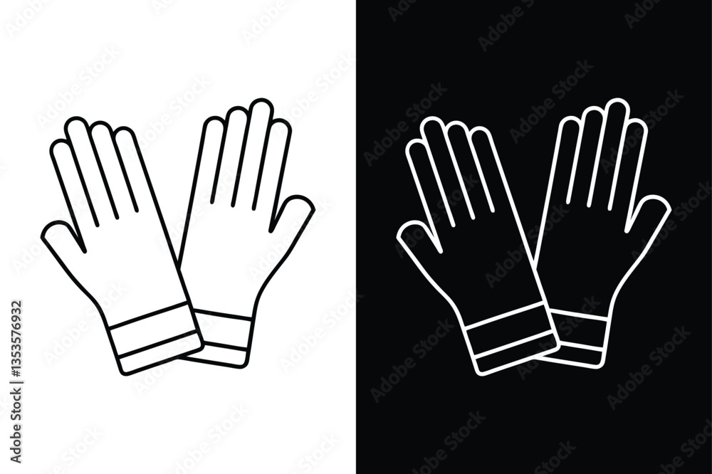 Obraz premium Surgical Gloves Vector Icon. Perfect for Medical & Safety Design