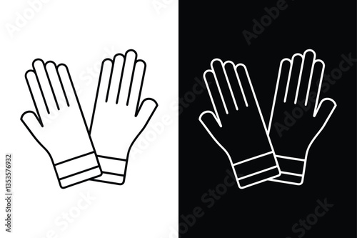 Surgical Gloves Vector Icon. Perfect for Medical & Safety Design